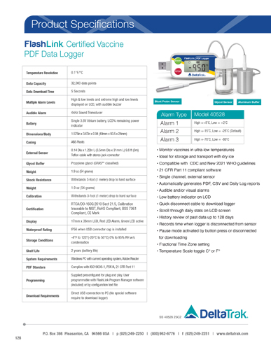 Download Certified Vaccine PDF Data Logger Spec Sheet