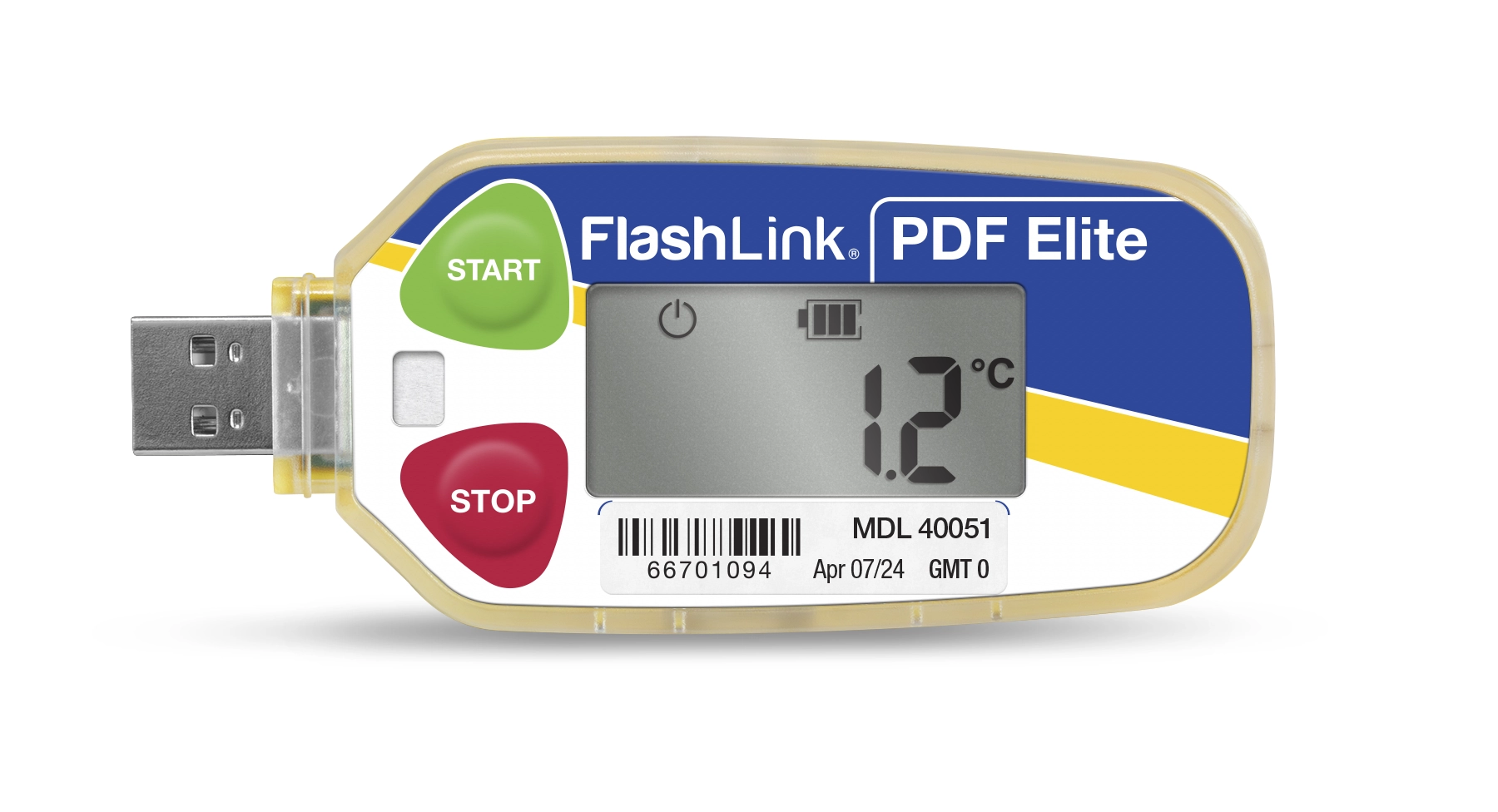 FlashLink® PDF Elite °F/°C In-Transit Logger, Model 40051
